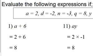 Substitution - Integers